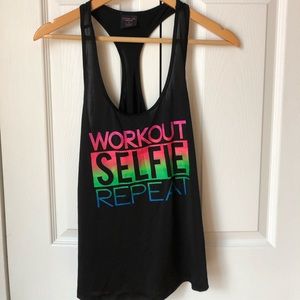 graphic exercise tank top